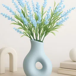 Homesake Blue 2 Pieces Lily Artificial Flowers-image-98