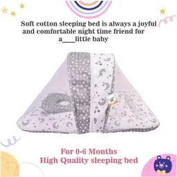 Babytoons New Born Bedding Set Combo & Baby Cloth Nappies (0-6 Months) Grey image 3