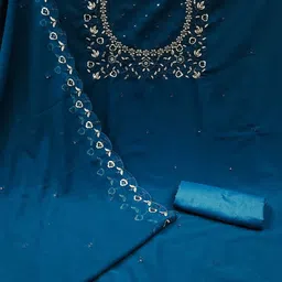 KALINI Embroidered Unstitched Dress Material image 3