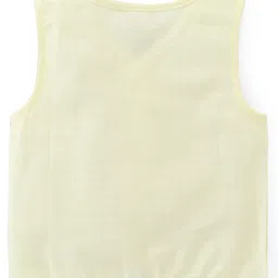 Babyhug 100% Cotton Poplin Sleeveless Front Open Jhablas Solid Colour Pack of 3- Pink Yellow & Blue image 5