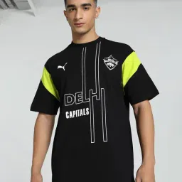 Puma x DC Black Relaxed Fit Cotton Cricket T-Shirt-image-41