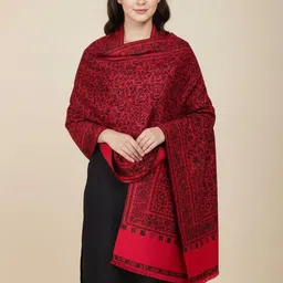 Vrinde Women Paisley Woven Design Shawl-picture-29