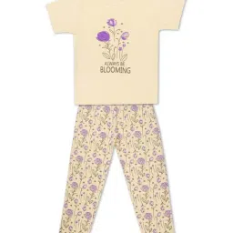 Todd N Teen Kids Yellow Cotton Printed T-Shirt & Pyjamas-picture-29