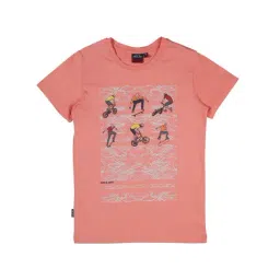 Gini & Jony Kids Pink Cotton Printed T-Shirt-picture-23