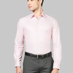 Raymond Light Pink Regular Fit Printed Cotton Shirt-image-14