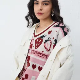 The Souled Store Women Printed Pullover image 2