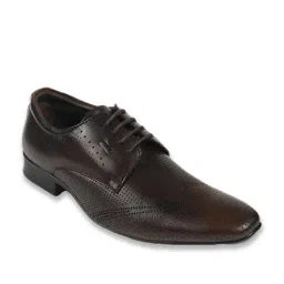 Metro Men's Brown Derby Shoes image 3