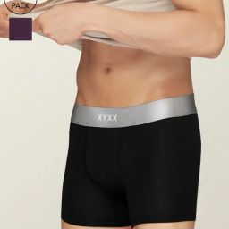 XYXX Black & Purple Micro Modal Trunks - Pack of 2-picture-0