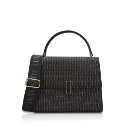 Lavie Luxe Black LX Mono Ipsy25 Satchel Handbag image 2