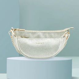 Fastrack Silver Textured Medium Sling Handbag with Pouch-picture-2