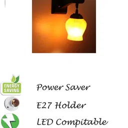 SOMIL Orange Glass Cylinder Printed Wall Lamps image 2