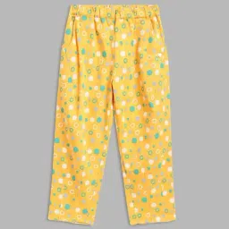 Blue Giraffe Girls Yellow Cotton Printed Trouser-picture-16