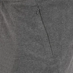 Crocodile Charcoal Melange Cotton Regular Fit Shorts image 4