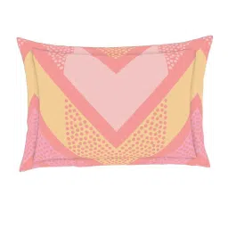 Spaces Atrium Pink & Grey Cotton 144 TC Bed Sheet Set image 5