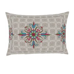 Spaces Atrium Plus Grey Cotton 210 TC Bed Sheet Set image 5