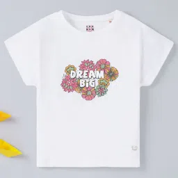 Ed-a-Mamma Kids White Graphic Print T-Shirt image 1