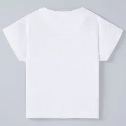 Ed-a-Mamma Kids White Graphic Print T-Shirt image 2