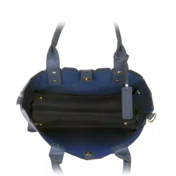 Giordano Navy Textured Medium Handbag with Pouch image 4