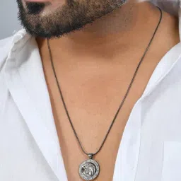 Voylla Black Eclipse Hawk Pendant image 2