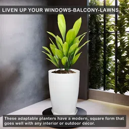 RUBOXA Marble Tower 2-Pcs White UV-ProtectedPlanters image 3