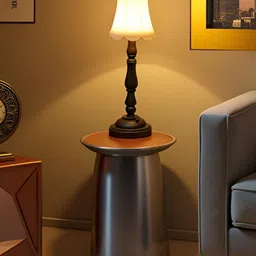 DEALSEVEN FASHION Brown Acrylic Traditional Frusturical Shaped Table Lamp image 5