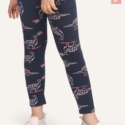 ariel Girls Pack Of 2 Printed Cotton Ankle-Length Leggings-picture-15