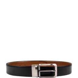 Kara Black & Tan Solid Leather Reversible Belt-image-19