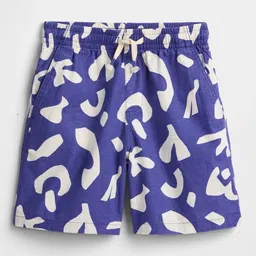 GAP Boys Abstract Printed Cotton Relaxed-Fit Mid-Rise Shorts image 3