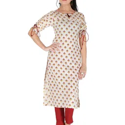 IRK Fashion Floral Printed Round Neck Straight Kurta-image-87