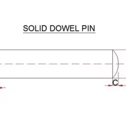 CE Solid Dowel Pin Dia 20 mm x Length 150 mm image 2
