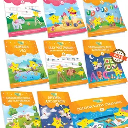 jolly kids Rising Star Preschool Learning Junior KG Kit Set Of 9 Books - English-picture-10