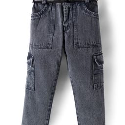 Rikidoos Mild Washed Jeans With Belt - Black & Grey-picture-14