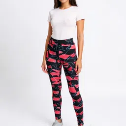 KGN HUB Women Printed Slim-Fit Ankle Length Sports Tights-picture-26