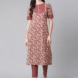 Indibelle Women Quirky Printed Thread Work Kurta-picture-41