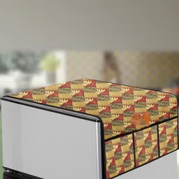 The Furnishing Tree Yellow Printed Air Conditioner Cover-picture-25