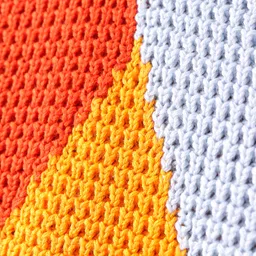 ToffyHouse Knitted Full Raglan Sleeves Sweater - Red Yellow & White image 3
