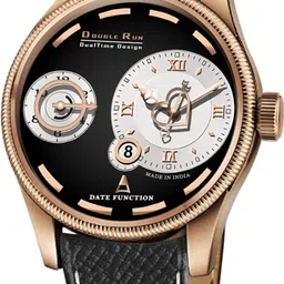 DOUBLERUN Men Dial & Leather Bracelet Style Straps Analogue Chronograph Watch image 2