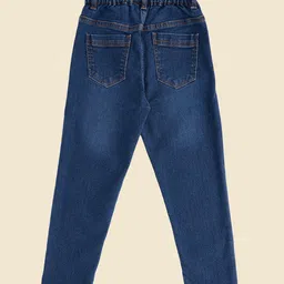 Pantaloons Junior Cotton Floral Designed Jeans - Blue image 5