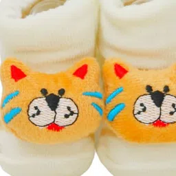 Yellow Bee Girls Cotton Booties image 3