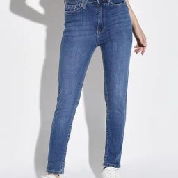 showoffff SHOWOFF Dark Blue Denim Slim Fit Mid Rise Jeans-picture-22