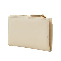 Accessorize London Cream Solid Bi-Fold Wallet for women image 2