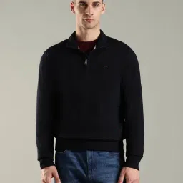 Tommy Hilfiger Navy Cotton Regular Fit Sweatshirt-picture-30
