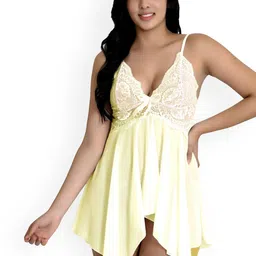 Fihana Self Design Baby Doll with Asymmetric image 3