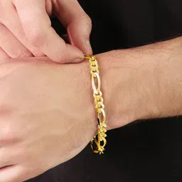 Zavya Men 925 Sterling Silver Gold-Plated Link Bracelet image 2