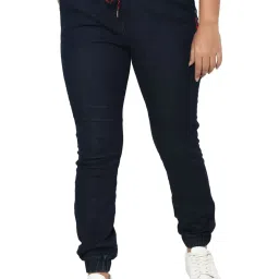 Solly by Allen Solly Navy Cotton Joggers Jeans image 1