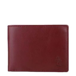 Kara Maroon Leather Bi Fold Wallet for Men-picture-8