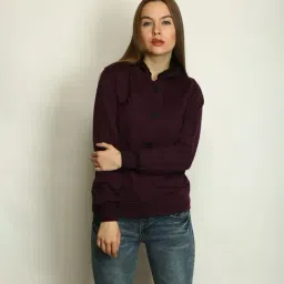 Belle Fille Purple Regular Fit Hoodie-picture-23