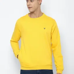 Allen Solly Yellow Cotton Regular Fit Sweatshirt-picture-33