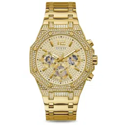 GUESS MOMENTUM Men Round Gold Tone Dial Analog Watch - GW0419G2 image 1