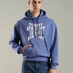 Tommy Hilfiger Blue Cotton Regular Fit Printed Hoodie-picture-21